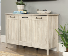 Chalk Oak Sauder three door cabinet