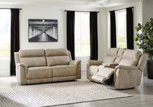 Durapella Power Sofa and Love Seat - Available in Gray or Sand